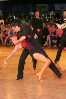 Chris executing a latin drop
